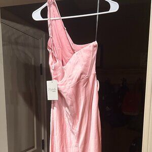 Oh Hello Thessy Soft Satin Maxi Dress (pink) Size Small